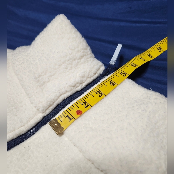 J. Crew Women's Ivory Fleece Sherpa Polartec Long Sleeve Full Zipper Jacket - XL - Picture 9 of 11